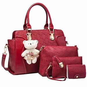 Fashion Women'S Top Handle Satchel Handbags Textured Evening Satchel